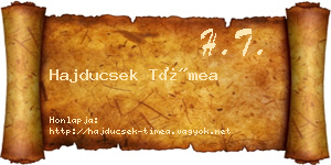 Hajducsek Tímea névjegykártya