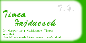 timea hajducsek business card